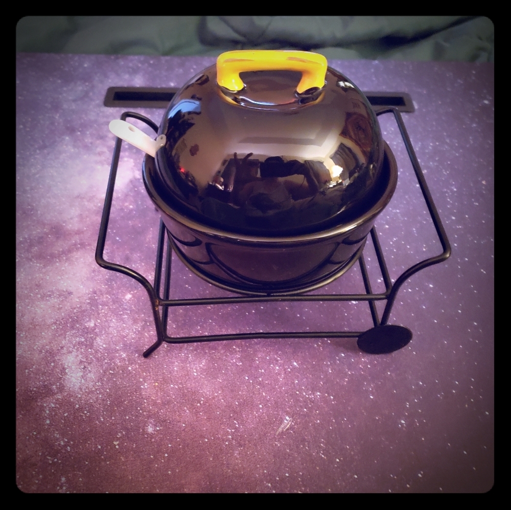Mini Grill Serving Dish w/Spoon